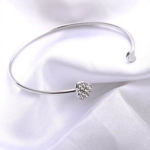 💜10/$25💜NEW Silver Heart Rhinestone Cuff Bracelet